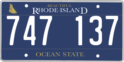 RI license plate 747137