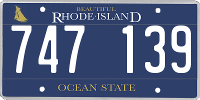 RI license plate 747139