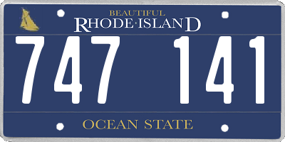 RI license plate 747141
