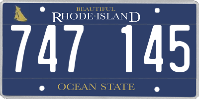 RI license plate 747145