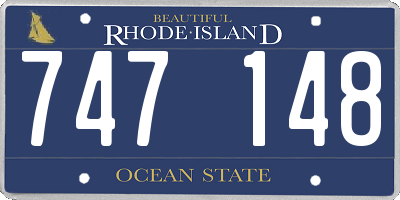 RI license plate 747148