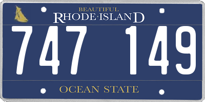 RI license plate 747149