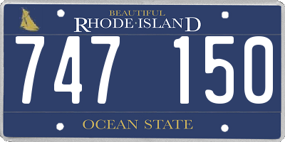 RI license plate 747150