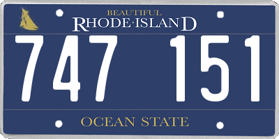 RI license plate 747151