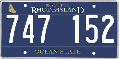 RI license plate 747152