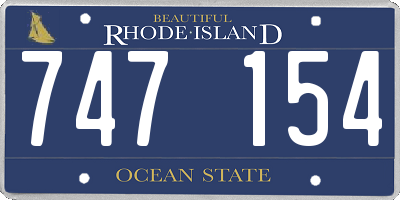 RI license plate 747154