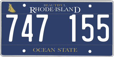 RI license plate 747155