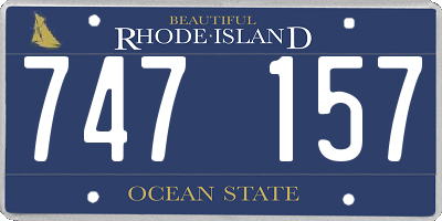 RI license plate 747157