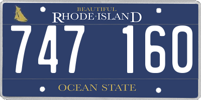 RI license plate 747160