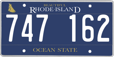 RI license plate 747162