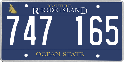 RI license plate 747165