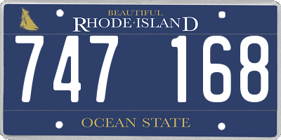 RI license plate 747168
