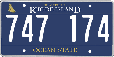 RI license plate 747174