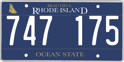 RI license plate 747175