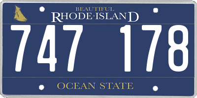 RI license plate 747178