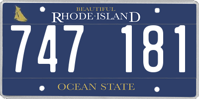 RI license plate 747181