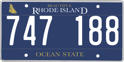 RI license plate 747188