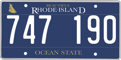 RI license plate 747190