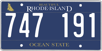 RI license plate 747191