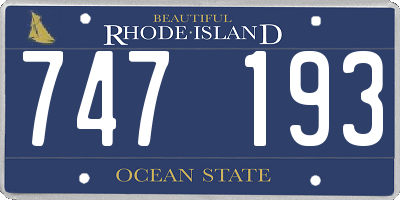 RI license plate 747193