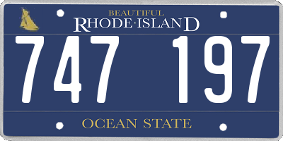 RI license plate 747197