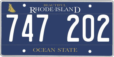 RI license plate 747202