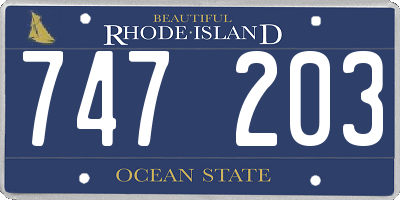 RI license plate 747203