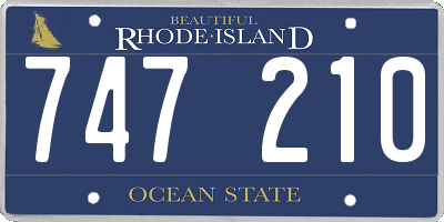 RI license plate 747210