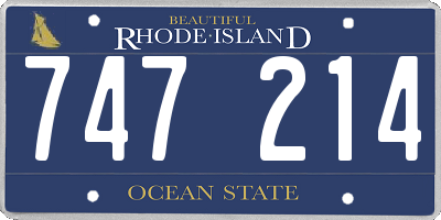 RI license plate 747214