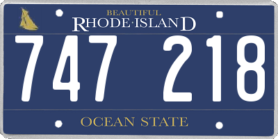 RI license plate 747218