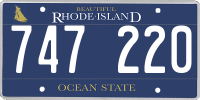 RI license plate 747220