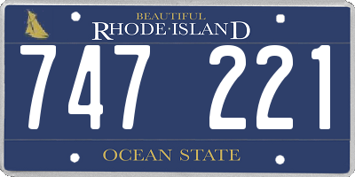 RI license plate 747221