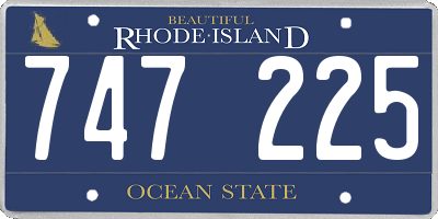 RI license plate 747225