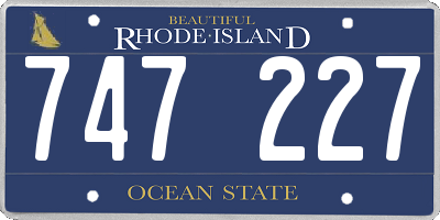 RI license plate 747227