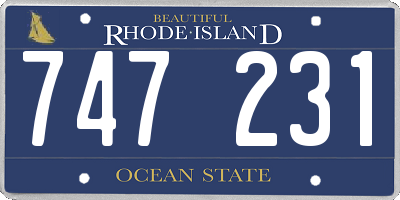 RI license plate 747231