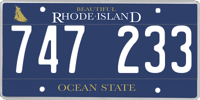 RI license plate 747233