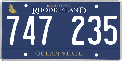 RI license plate 747235