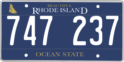 RI license plate 747237