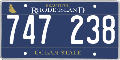 RI license plate 747238