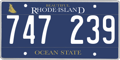 RI license plate 747239