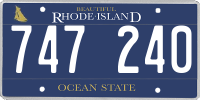 RI license plate 747240
