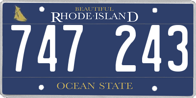 RI license plate 747243
