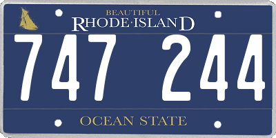 RI license plate 747244