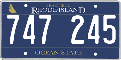 RI license plate 747245
