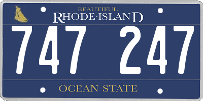 RI license plate 747247