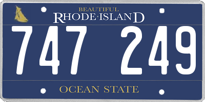 RI license plate 747249