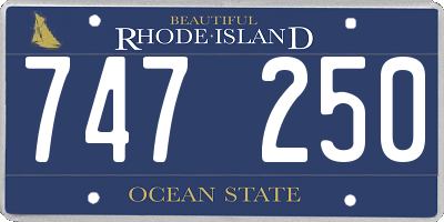 RI license plate 747250
