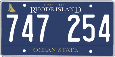 RI license plate 747254