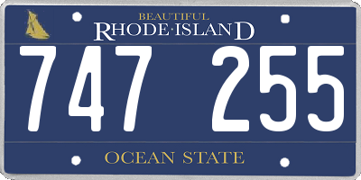 RI license plate 747255