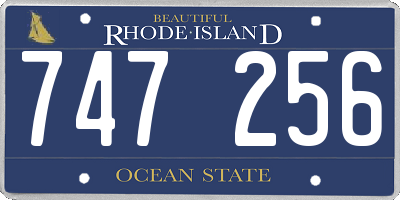 RI license plate 747256